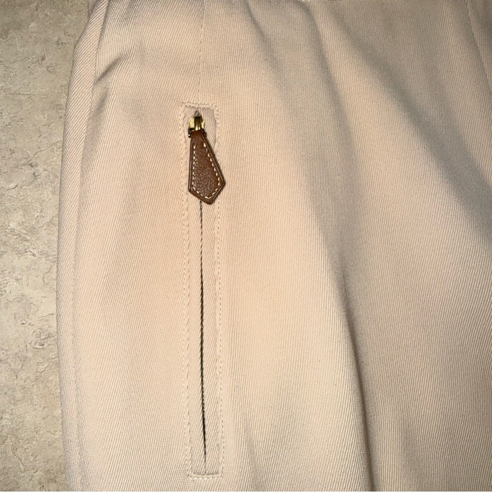Hermes Vintage Women's Cream Dress Pants Wool Quiet Luxury Old Money - Picture 10 of 16